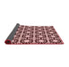 Thickness of Patterned Deep Rose Pink Rug, pat2419rd