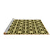 Sideview of Machine Washable Transitional Chocolate Brown Rug, wshpat2419yw