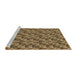 Sideview of Machine Washable Transitional Golden Gold Rug, wshpat2420brn