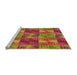 Sideview of Machine Washable Transitional Caramel Brown Rug, wshpat2421org