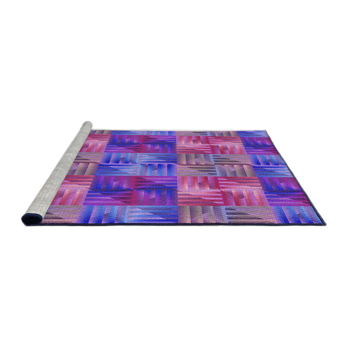 Sideview of Machine Washable Transitional Lilac Purple Rug, wshpat2421pur