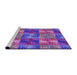 Sideview of Machine Washable Transitional Lilac Purple Rug, wshpat2421pur