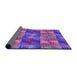 Thickness of Patterned Lilac Purple Rug, pat2421pur