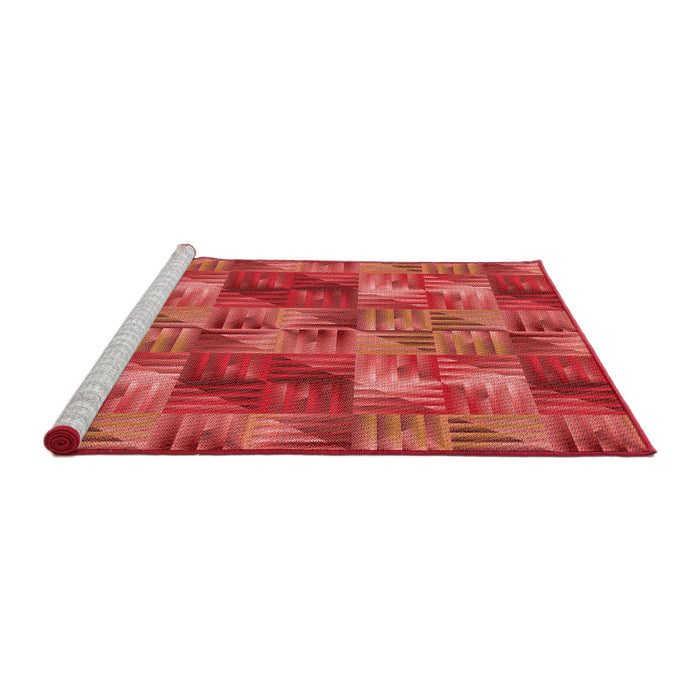 Sideview of Machine Washable Transitional Red Rug, wshpat2421rd