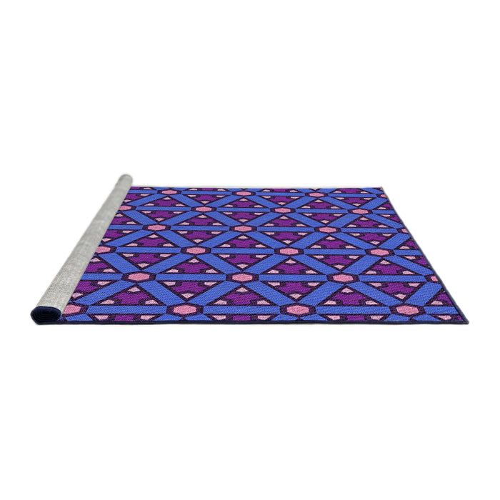 Sideview of Machine Washable Transitional Bright Purple Rug, wshpat2422pur