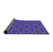 Thickness of Patterned Bright Purple Rug, pat2422pur