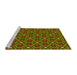 Sideview of Machine Washable Transitional Pistachio Green Rug, wshpat2422yw