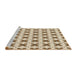 Sideview of Machine Washable Transitional Vanilla Gold Rug, wshpat2424brn