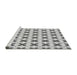 Sideview of Machine Washable Transitional Platinum Gray Rug, wshpat2424gry