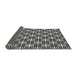 Thickness of Patterned Charcoal Black Rug, pat2426gry