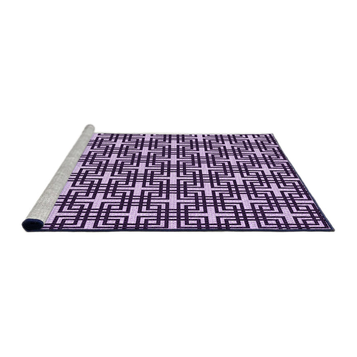 Sideview of Machine Washable Transitional Dark Purple Rug, wshpat2426pur