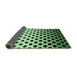 Thickness of Patterned Deep Emerald Green Rug, pat2427grn