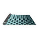 Thickness of Patterned Medium Teal Green Rug, pat2427lblu