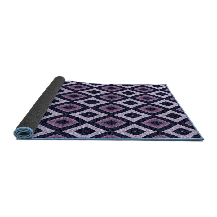 Thickness of Patterned Night Blue Rug, pat2428blu