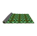 Thickness of Patterned Dark Forest Green Rug, pat2428grn