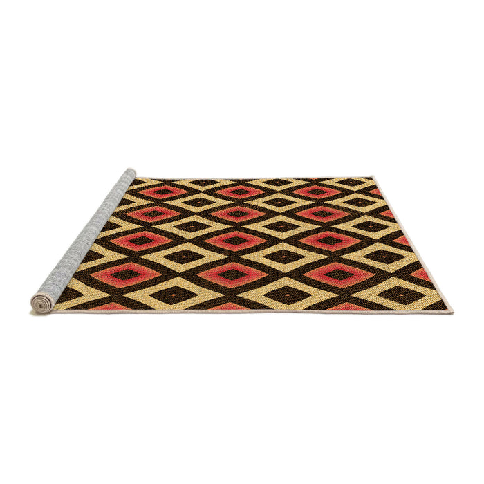 Sideview of Machine Washable Transitional Night Red Rug, wshpat2428org