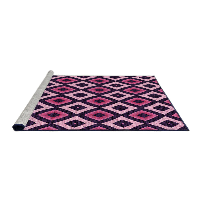 Sideview of Machine Washable Transitional Orchid Purple Rug, wshpat2428pur