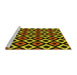 Sideview of Machine Washable Transitional Yellow Rug, wshpat2428yw