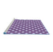 Sideview of Machine Washable Transitional Purple Mimosa Purple Rug, wshpat2429blu