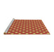 Sideview of Machine Washable Transitional Orange Rug, wshpat2429brn