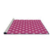 Sideview of Machine Washable Transitional Raspberry Red Rug, wshpat2429pur