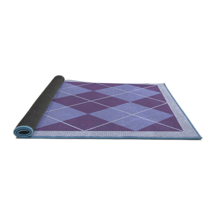 Thickness of Patterned Blue Rug, pat243blu