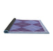 Thickness of Patterned Blue Rug, pat243blu