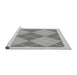 Sideview of Machine Washable Transitional Gray Rug, wshpat243gry