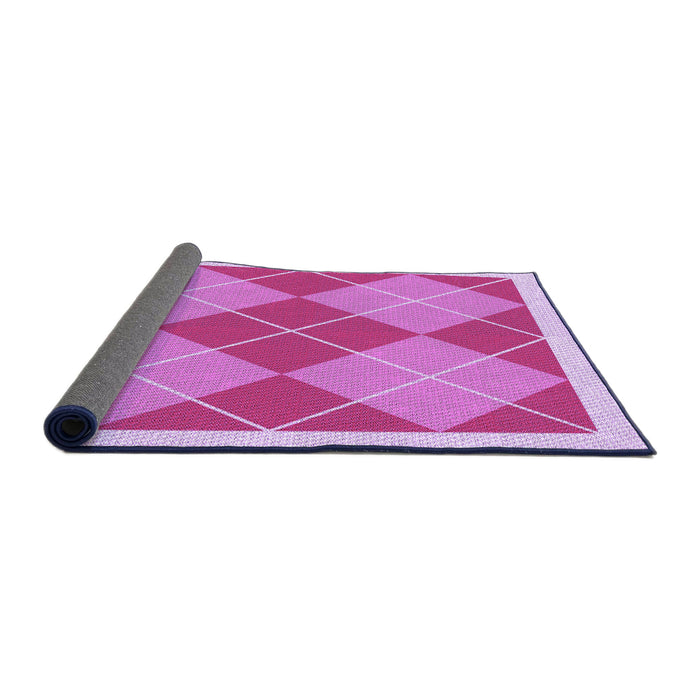 Thickness of Patterned Violet Purple Rug, pat243pur