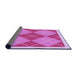 Thickness of Patterned Violet Purple Rug, pat243pur