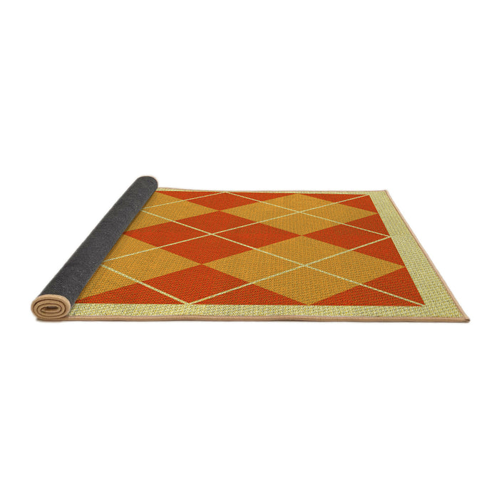 Thickness of Patterned Saffron Yellow Rug, pat243yw