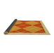 Thickness of Patterned Saffron Yellow Rug, pat243yw