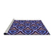 Sideview of Machine Washable Transitional Dark Purple Rug, wshpat2430pur