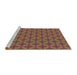 Sideview of Machine Washable Transitional Copper Brown Rug, wshpat2431brn