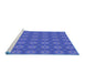 Sideview of Machine Washable Transitional Light Slate Blue Rug, wshpat2433blu