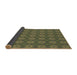 Thickness of Patterned Army Green Rug, pat2433brn