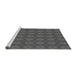 Sideview of Machine Washable Transitional Gray Rug, wshpat2433gry