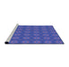 Sideview of Machine Washable Transitional Light Slate Blue Rug, wshpat2433pur