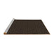 Sideview of Machine Washable Transitional Dark Brown Rug, wshpat2434brn