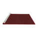 Sideview of Machine Washable Transitional Night Red Rug, wshpat2434rd