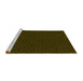 Sideview of Machine Washable Transitional Dark Bronze Brown Rug, wshpat2434yw