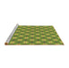 Sideview of Machine Washable Transitional Pistachio Green Rug, wshpat2435brn