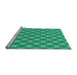 Sideview of Machine Washable Transitional Spring Green Rug, wshpat2435lblu