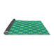 Thickness of Patterned Spring Green Rug, pat2435lblu