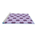 Sideview of Machine Washable Transitional Mauve Purple Rug, wshpat2436blu