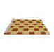 Sideview of Machine Washable Transitional Red Rug, wshpat2436brn