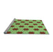 Sideview of Machine Washable Transitional Yellow Green Rug, wshpat2436lblu