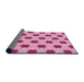 Thickness of Patterned Pink Rug, pat2436pur