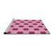 Sideview of Machine Washable Transitional Pink Rug, wshpat2436pur