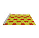 Sideview of Machine Washable Transitional Yellow Rug, wshpat2436yw